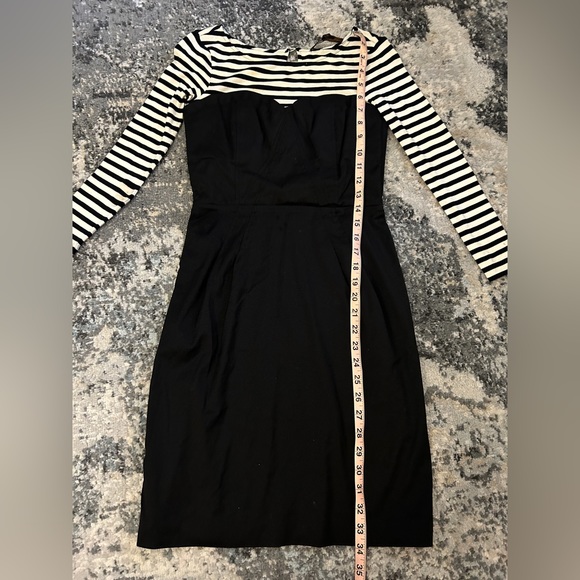 BCBG MAXAZRIA Black White Striped Dress Size 0 - Picture 6 of 12
